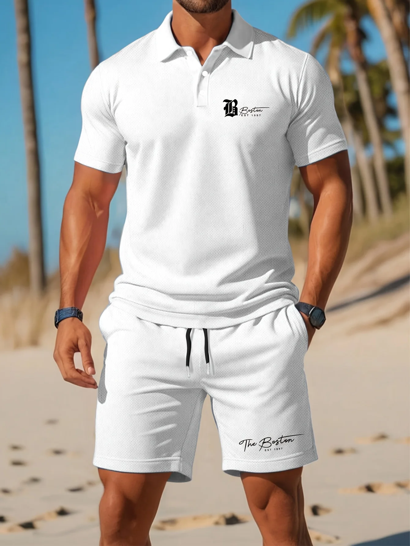 Embellish Knit - Letni zestaw męskich koszulek polo, casualowy,