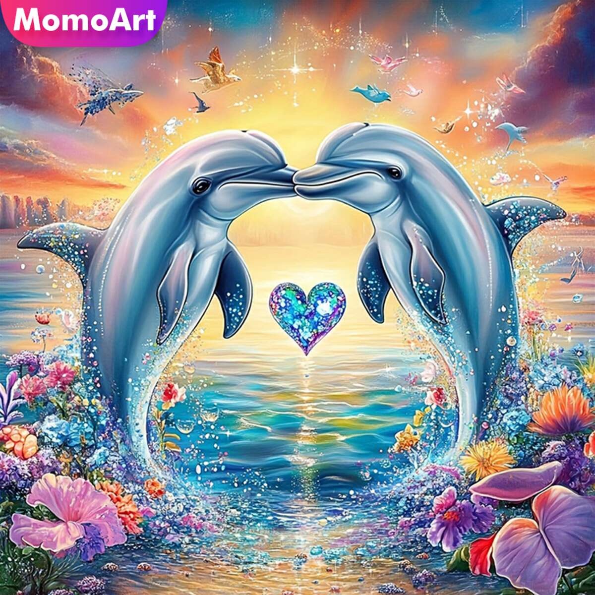 Embroidery Embellishments - Momoart New Arrival diamentowe malowanie delfin
