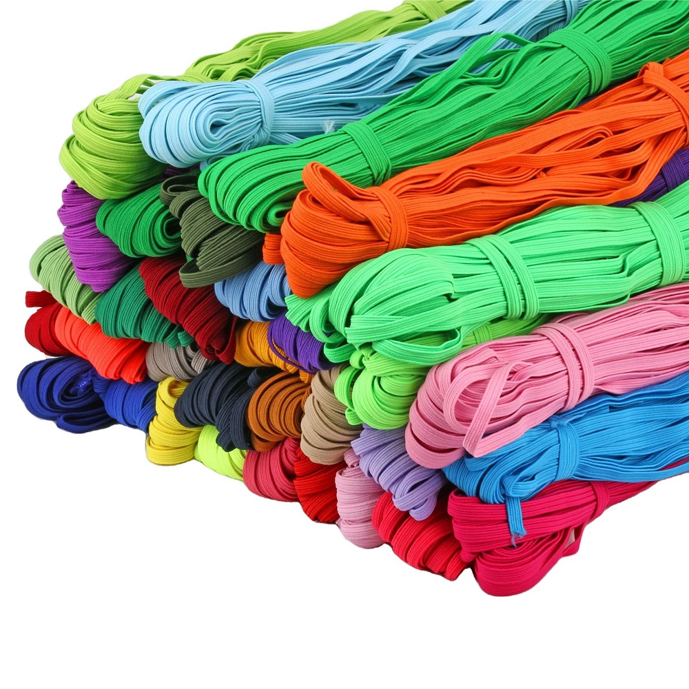 Lace Ribbon Trim - 6mm kolorowe wysokoelastyczne opaski elastyczne liny
