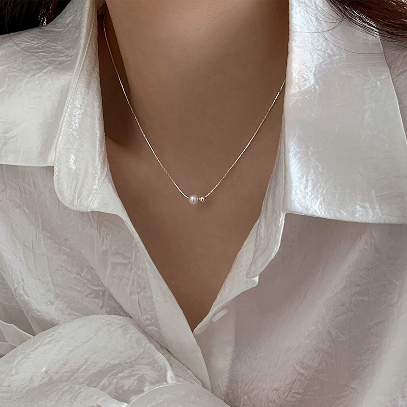 Pearl Trim Chain - Prezent na Boże Narodzenie 925 Sterling