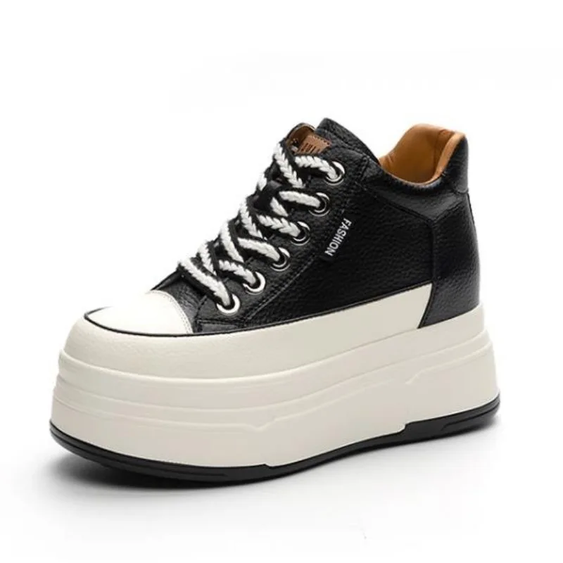 Guipure Lace Panel - Damskie buty wulkanizowane na platformie i