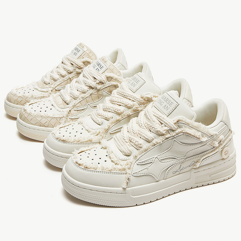 Białe buty do skateboardingu d – Tassel Fringe Trim recenzja i cena