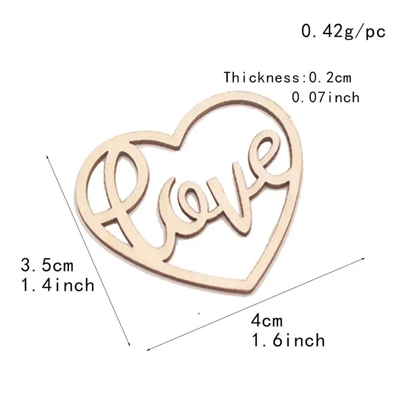 50 szt. Drewniane ozdoby w ksz – Craft Embellishment recenzja i cena
