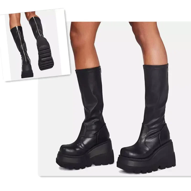 Punk damskie buty na platformi – Guipure Lace Panel recenzja i cena