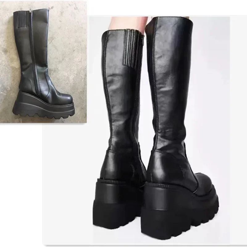 Punk damskie buty na platformi – Guipure Lace Panel recenzja i cena