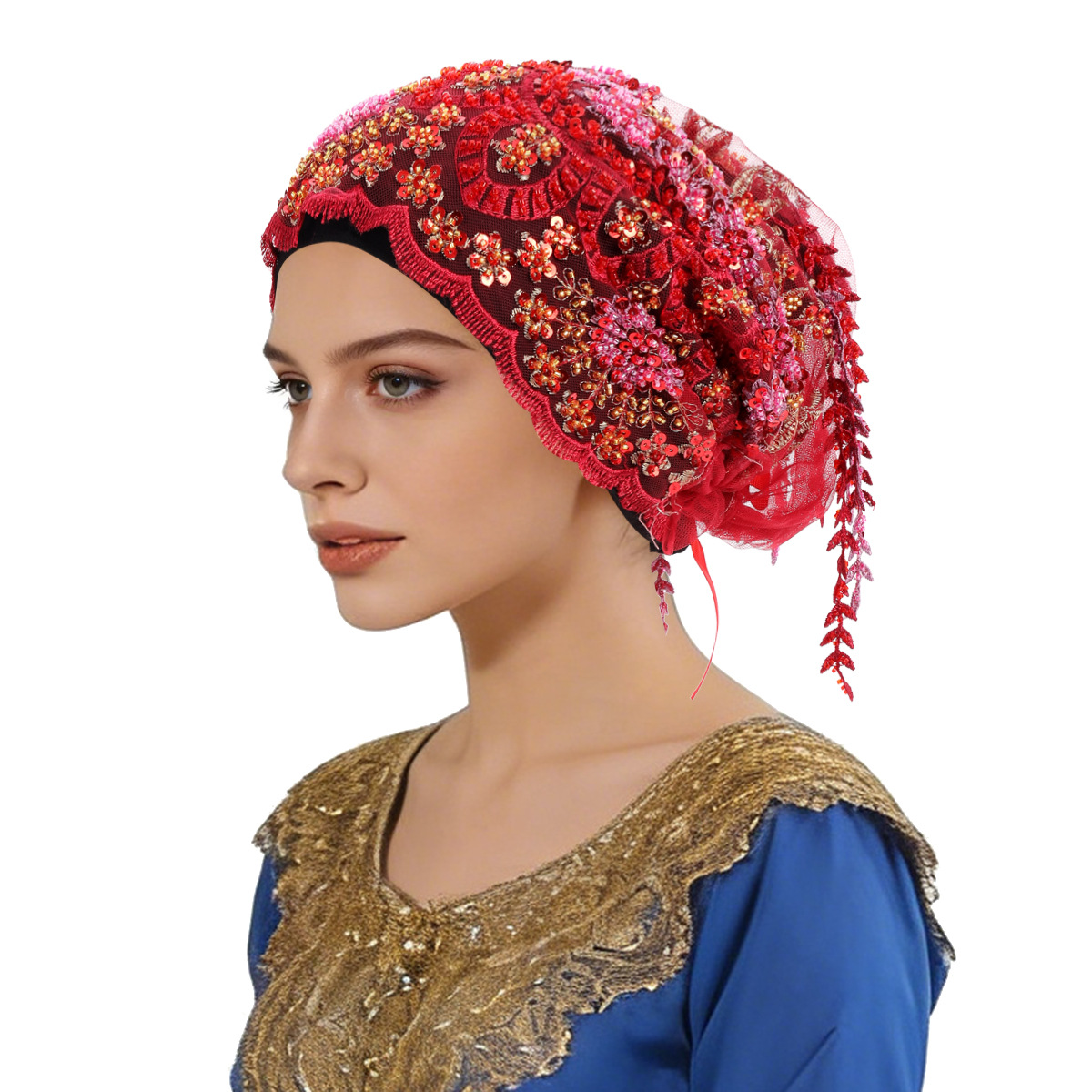 Nowa etniczna chusta na głowę  – Tassel Fringe Trim recenzja i cena