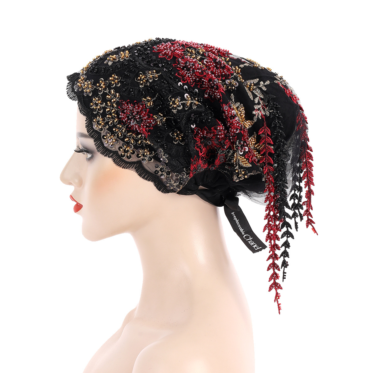 Nowa etniczna chusta na głowę  – Tassel Fringe Trim recenzja i cena
