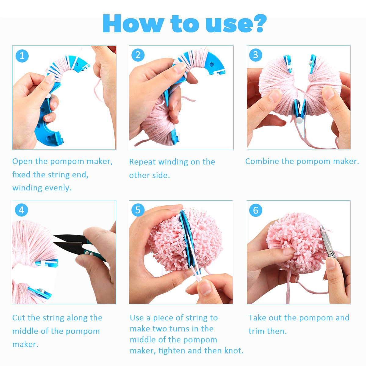 8 szt. zestaw do robienia pomp – Pom Pom Maker Tool recenzja i cena